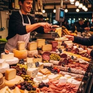 Les Halles de Lyon – Paul Bocuse—cheese and charcuterie stall