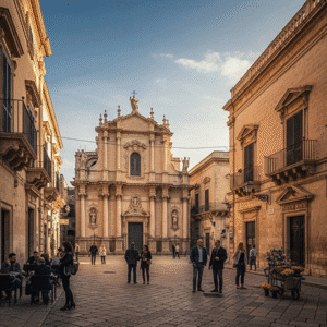 Guests enjoying a wine tasting and lunch at Cantele Winery.
